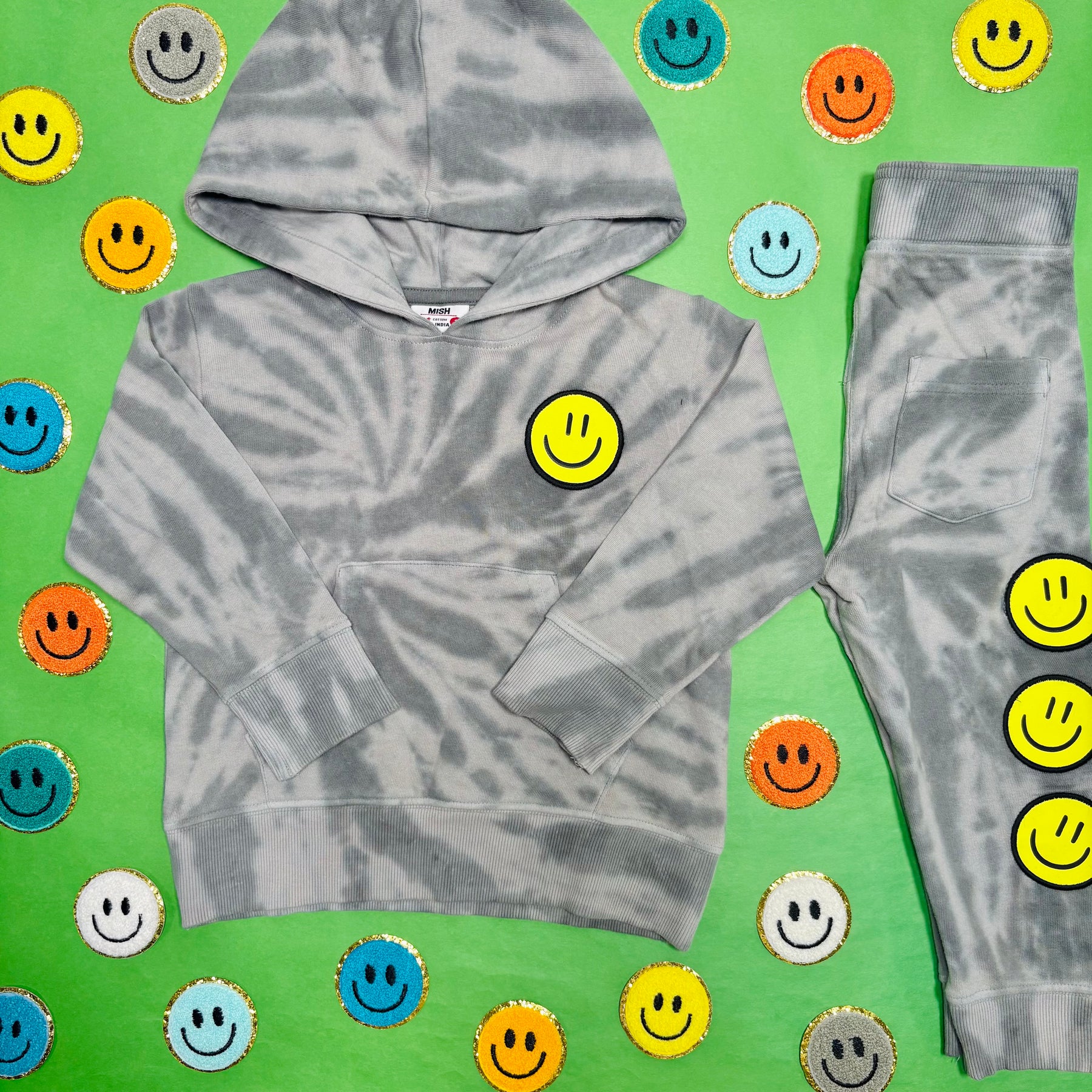 SMILEY TIE DYE HOODIE - MISH MISH - HOODIES
