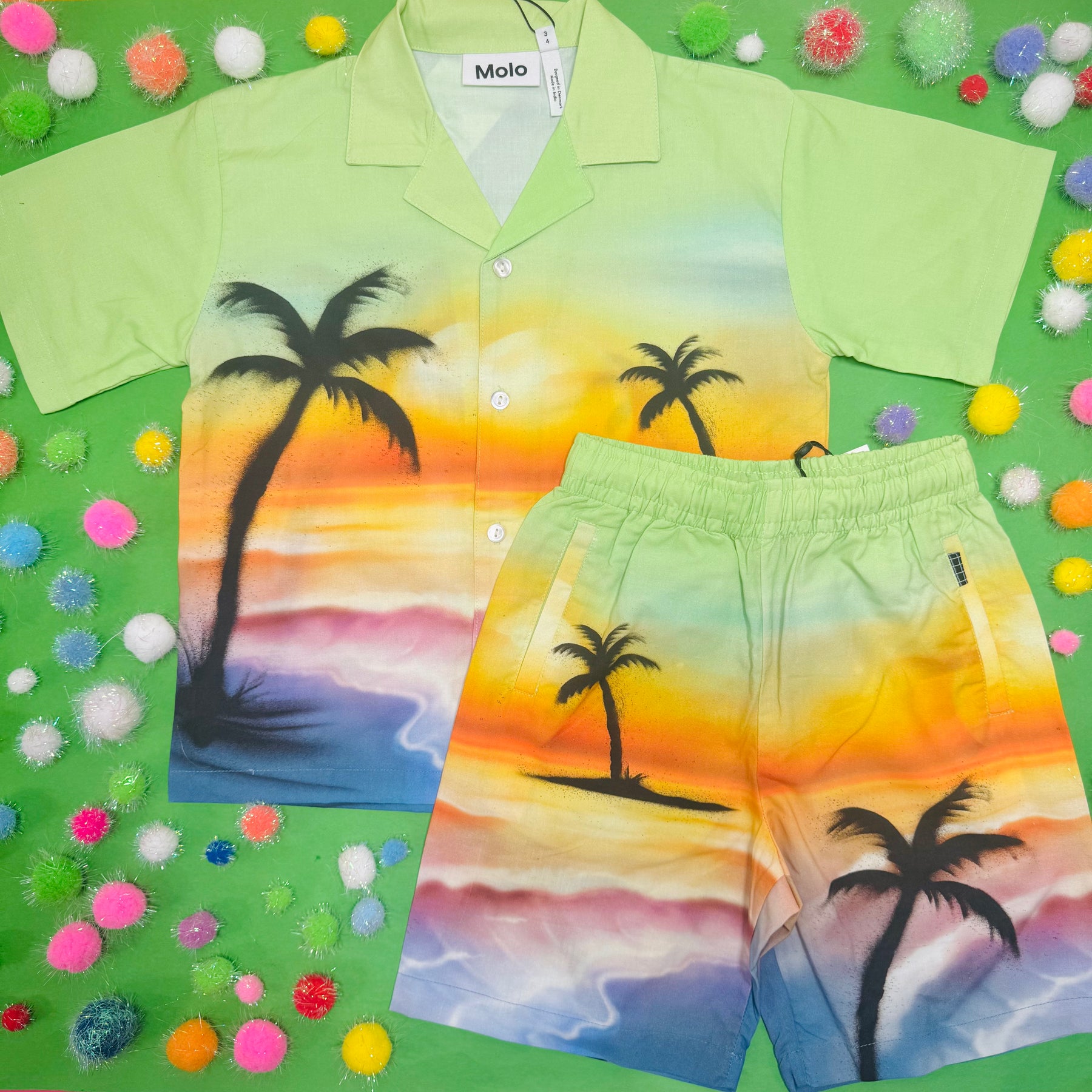 AIRBRUSH BEACH RUI BUTTON DOWN TOP