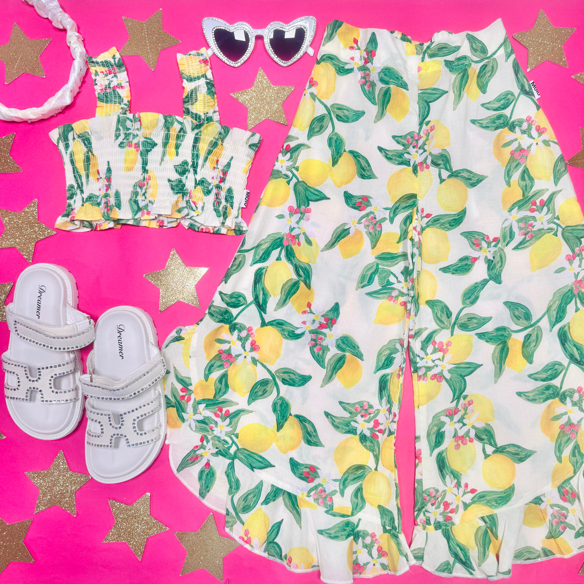 ARETHA CITRUS RUFFLE PANTS