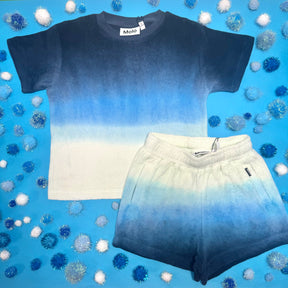 BLUE DIP DYE TERRY RILEY TSHIRT