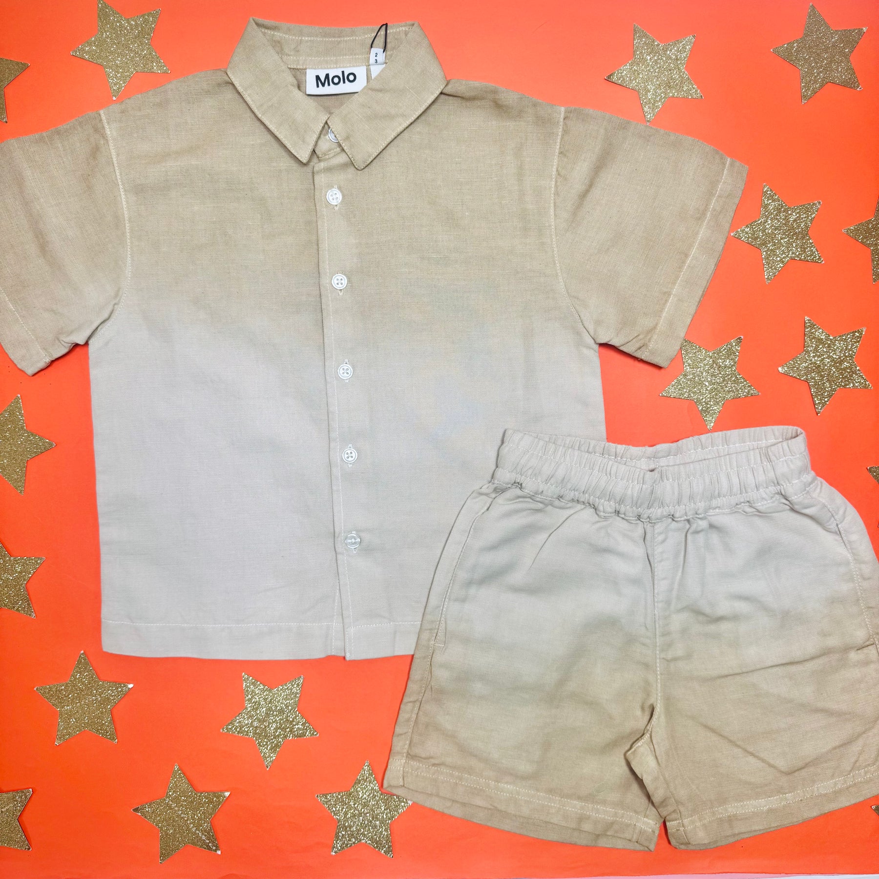 DESERT SAND RICHIE BUTTON DOWN TOP