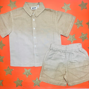 DESERT SAND RICHIE BUTTON DOWN TOP