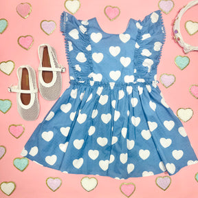 HEARTS FRILL DRESS