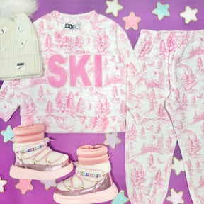 SKI POWDER PINK TOILE SWEATSHIRT
