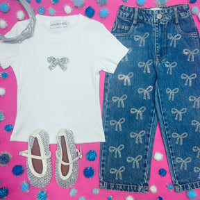 TATIANA CRYSTAL BOW JEANS