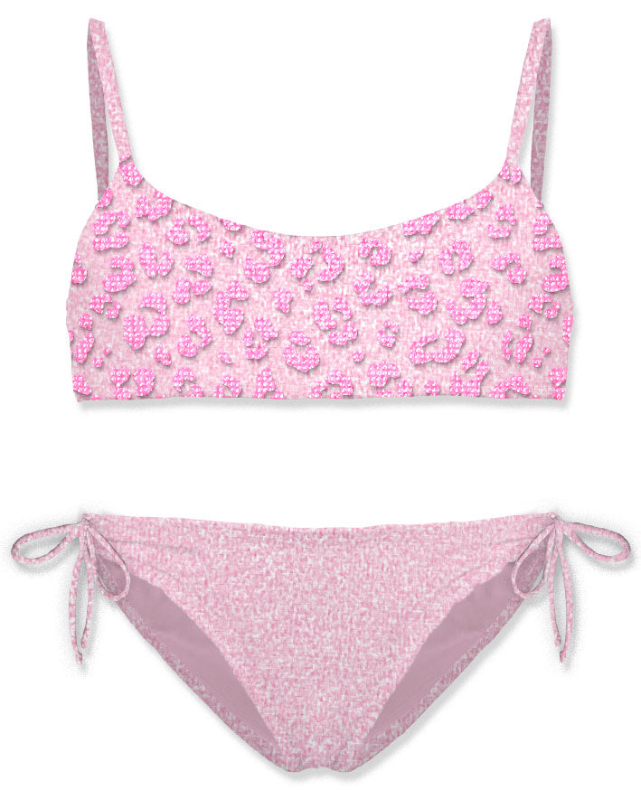 LEOPARD STRASS JAIDEN TWO PIECE BIKINI (PREORDER)