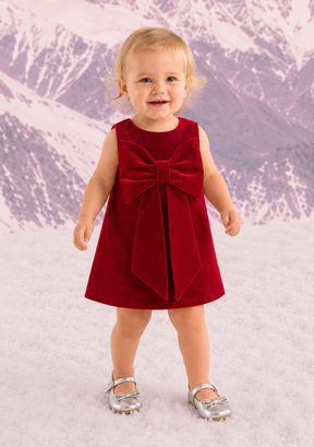 ARIEL VELVET BOW DRESS (PREORDER)
