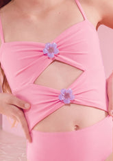 ISLA FLOWER CUTOUT ONE PIECE SWIMSUIT (PREORDER)