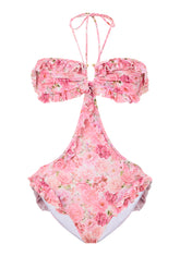JULIETTA FLORAL CUTOUT ONE PIECE BIKINI (PREORDER)