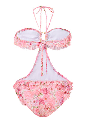 JULIETTA FLORAL CUTOUT ONE PIECE BIKINI (PREORDER)