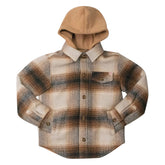 LUMBER PLAID GLEN HOODED SHACKET (PREORDER)