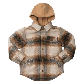 LUMBER PLAID GLEN HOODED SHACKET (PREORDER)
