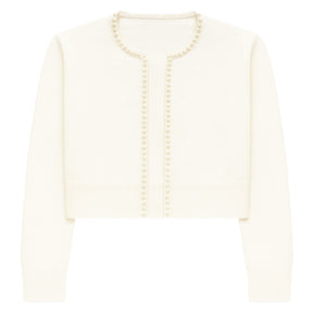 KITTY PEARL TRIM CARDIGAN (PREORDER) - CARDIGANS