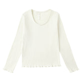 RIBBED LONG SLEEVE TOP