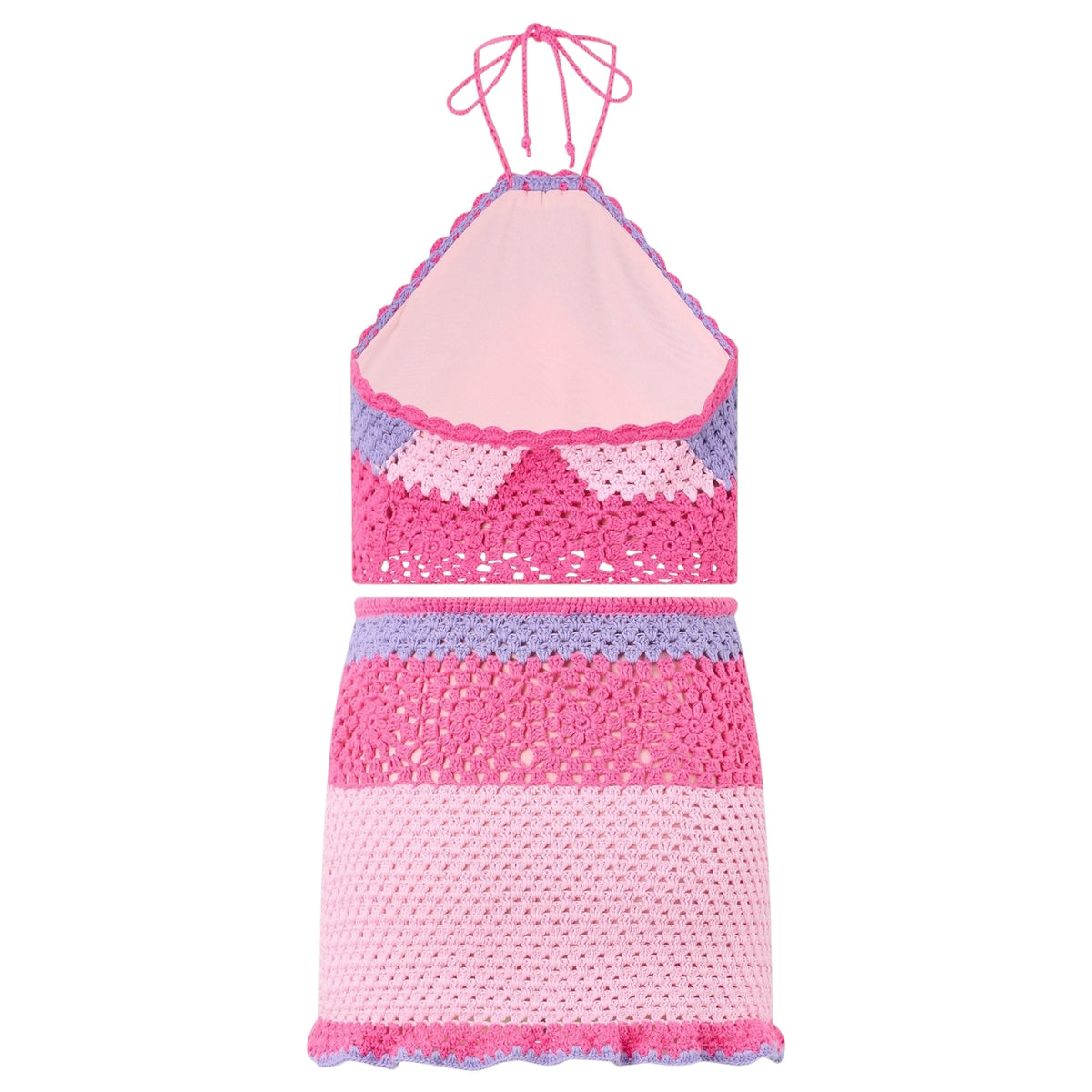 MOLLY CROCHET HALTER TOP AND SKIRT SET (PREORDER)