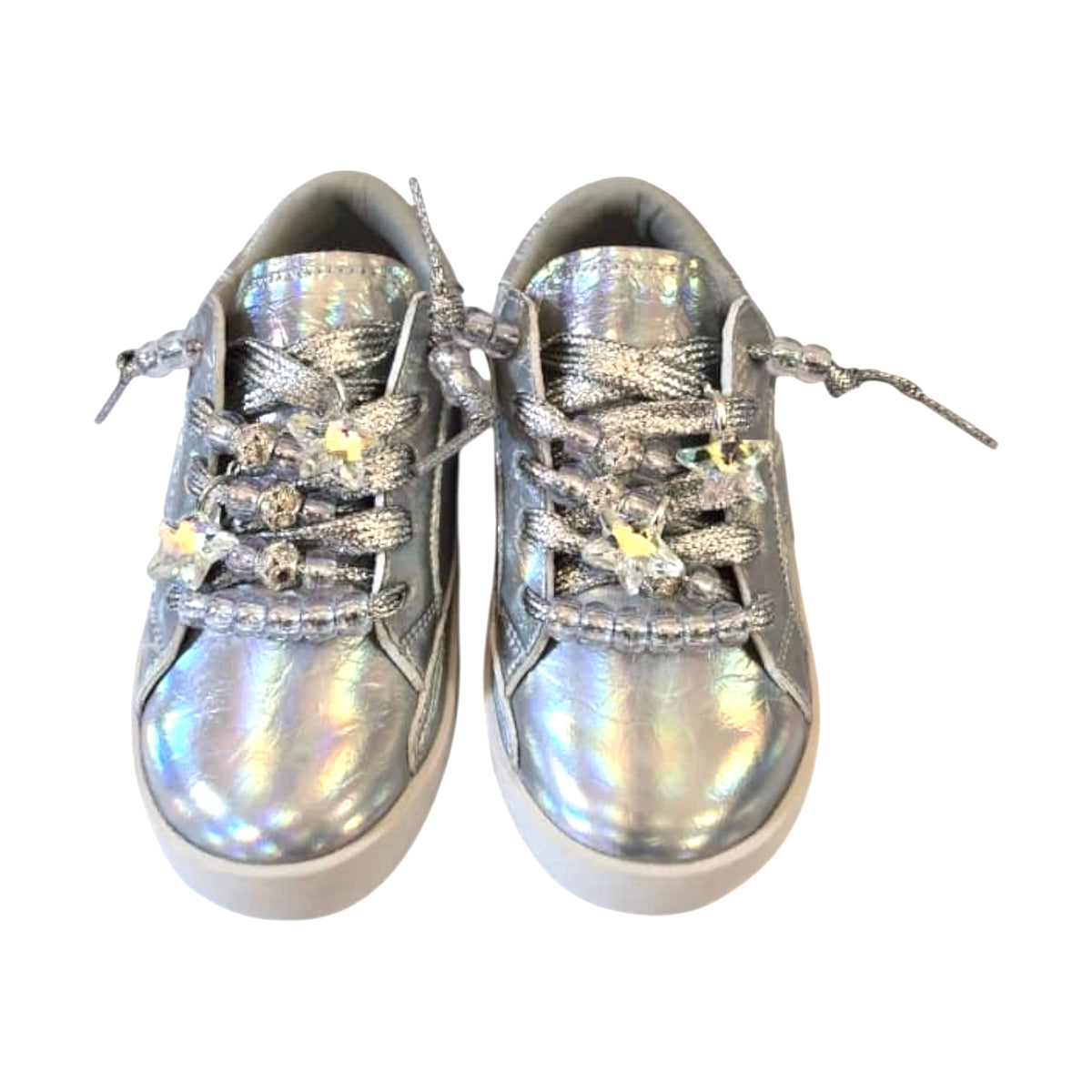 KELLY BEADED IRIDESCENT METALLIC SNEAKERS (PREORDER) - SNEAKERS