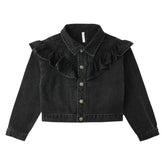RUFFLE DENIM JACKET