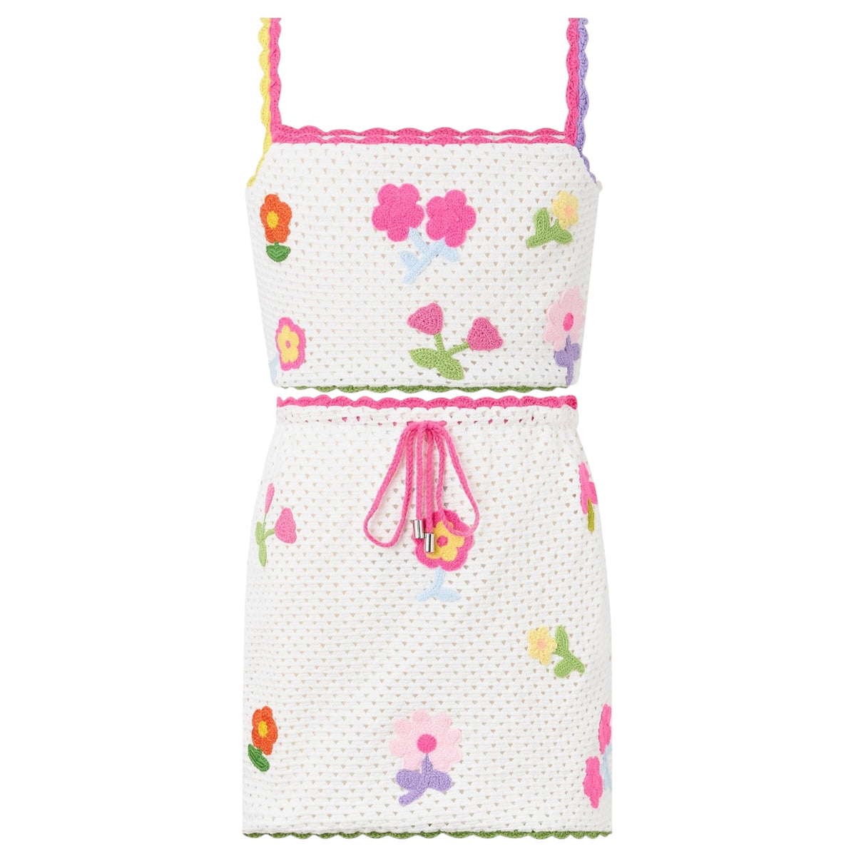DAISETTE CROCHET TOP AND SKIRT SET (PREORDER) - SET