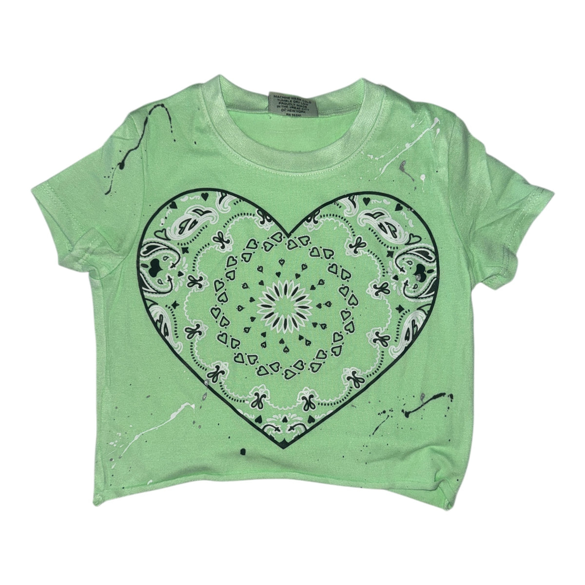 BANDANA HEART PAINT SPLATTER TSHIRT