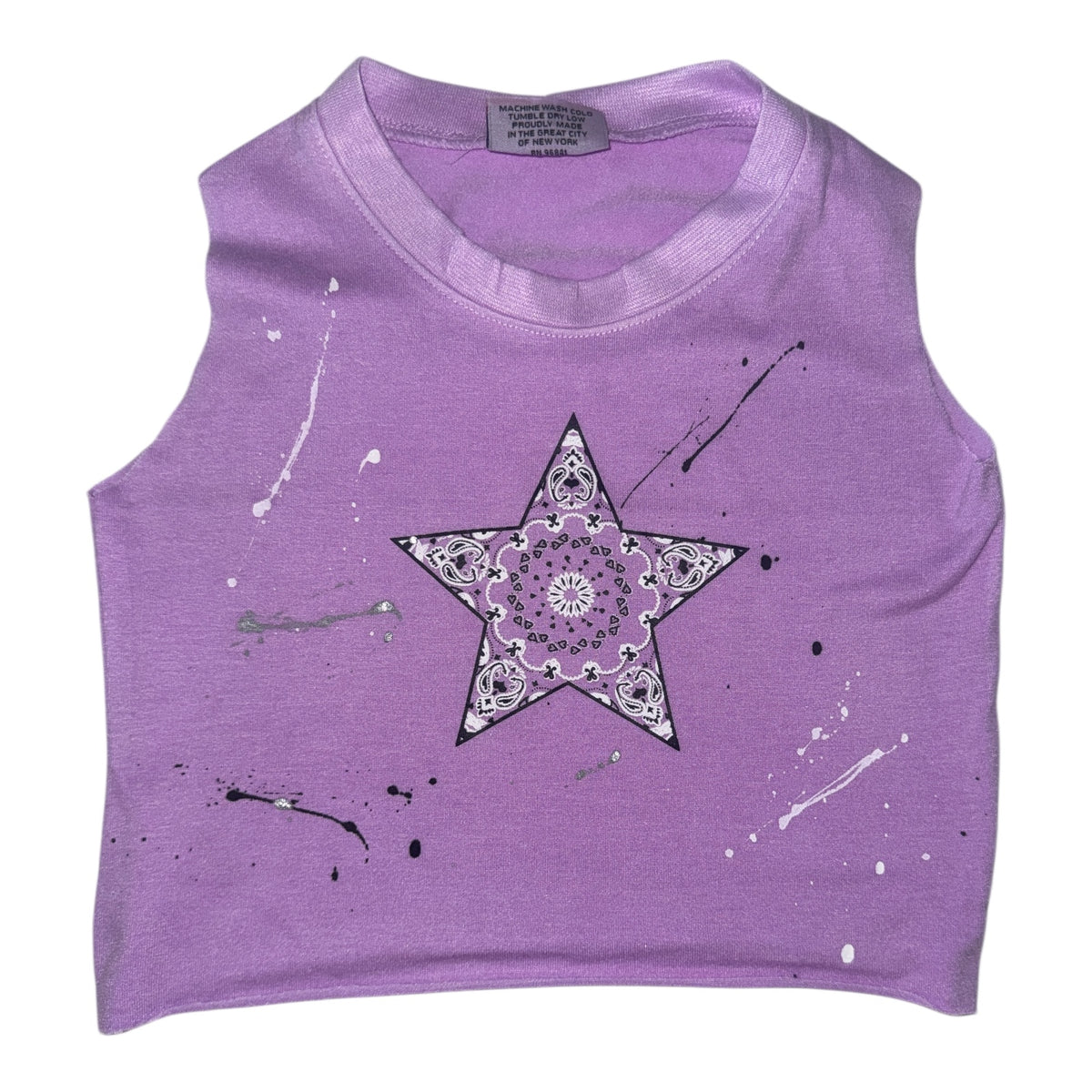 BANDANA STAR PAINT SPLATTER TANK TOP