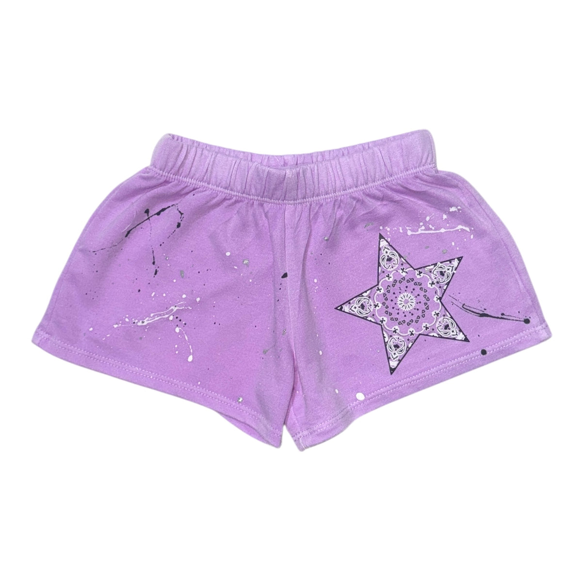 BANDANA STAR PAINT SPLATTER SHORTS