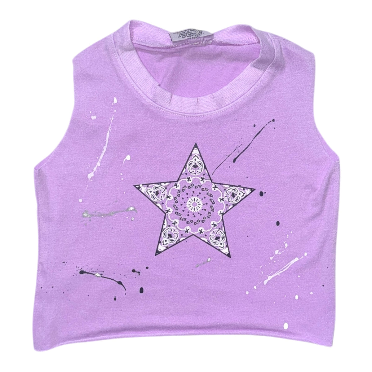 BANDANA STAR PAINT SPLATTER TANK TOP