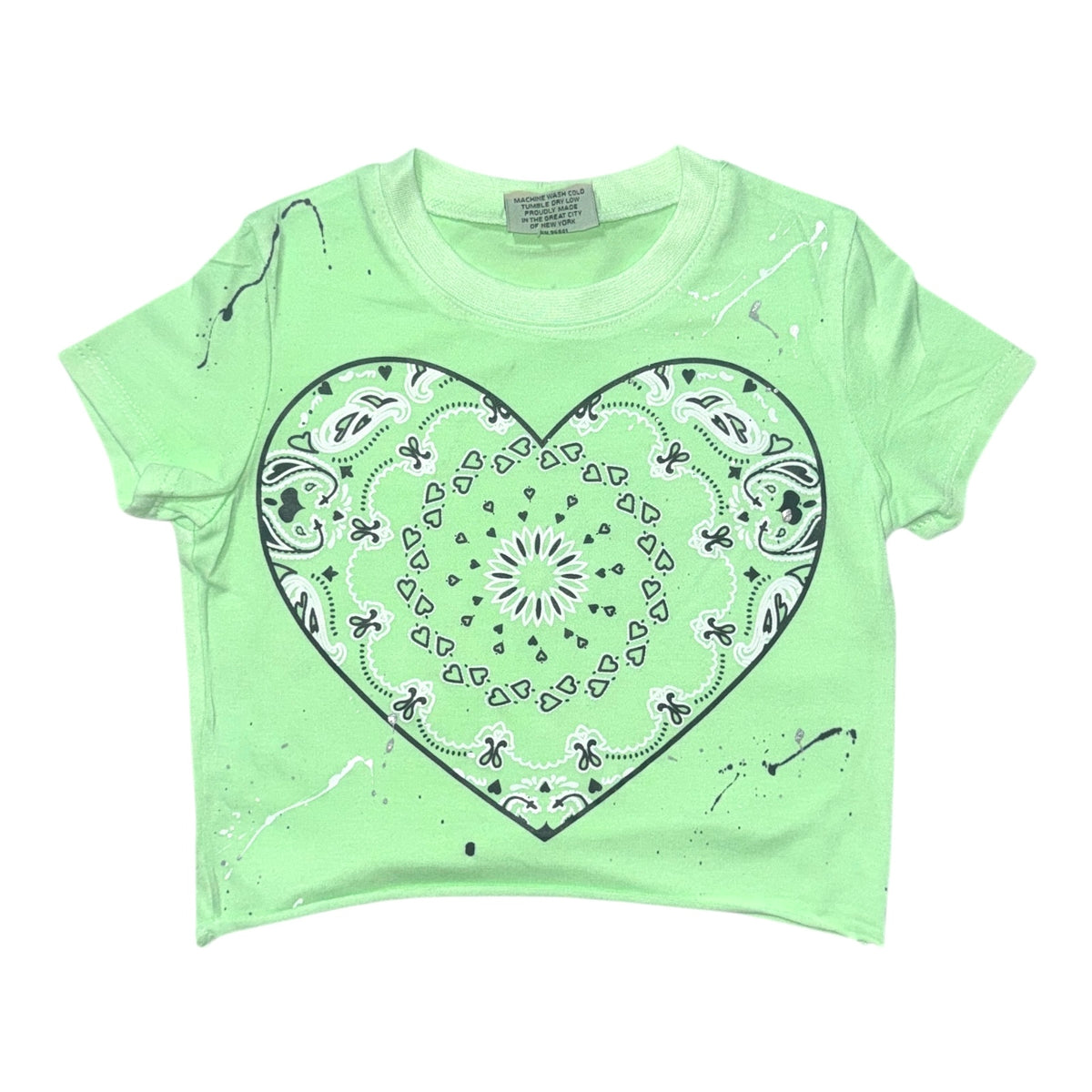 BANDANA HEART PAINT SPLATTER TSHIRT