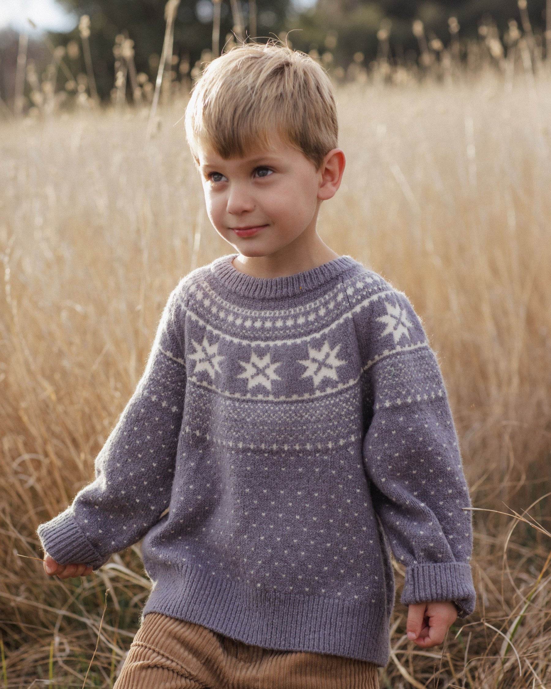 SLATE FAIRE ISLE SWEATER