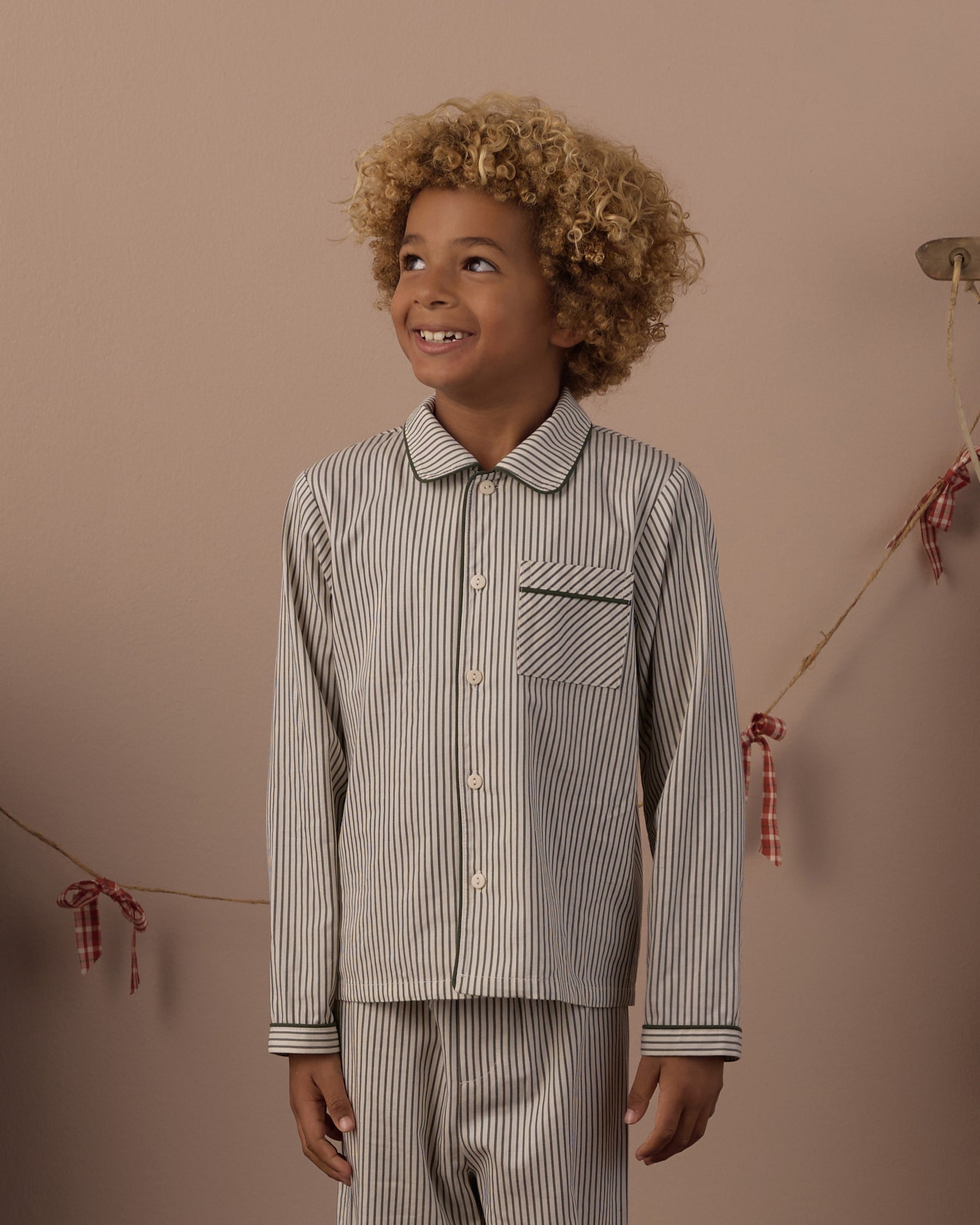 EVERYGREEN STRIPE TWO PIECE PAJAMA SET