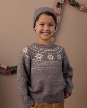 SLATE FAIRE ISLE SWEATER