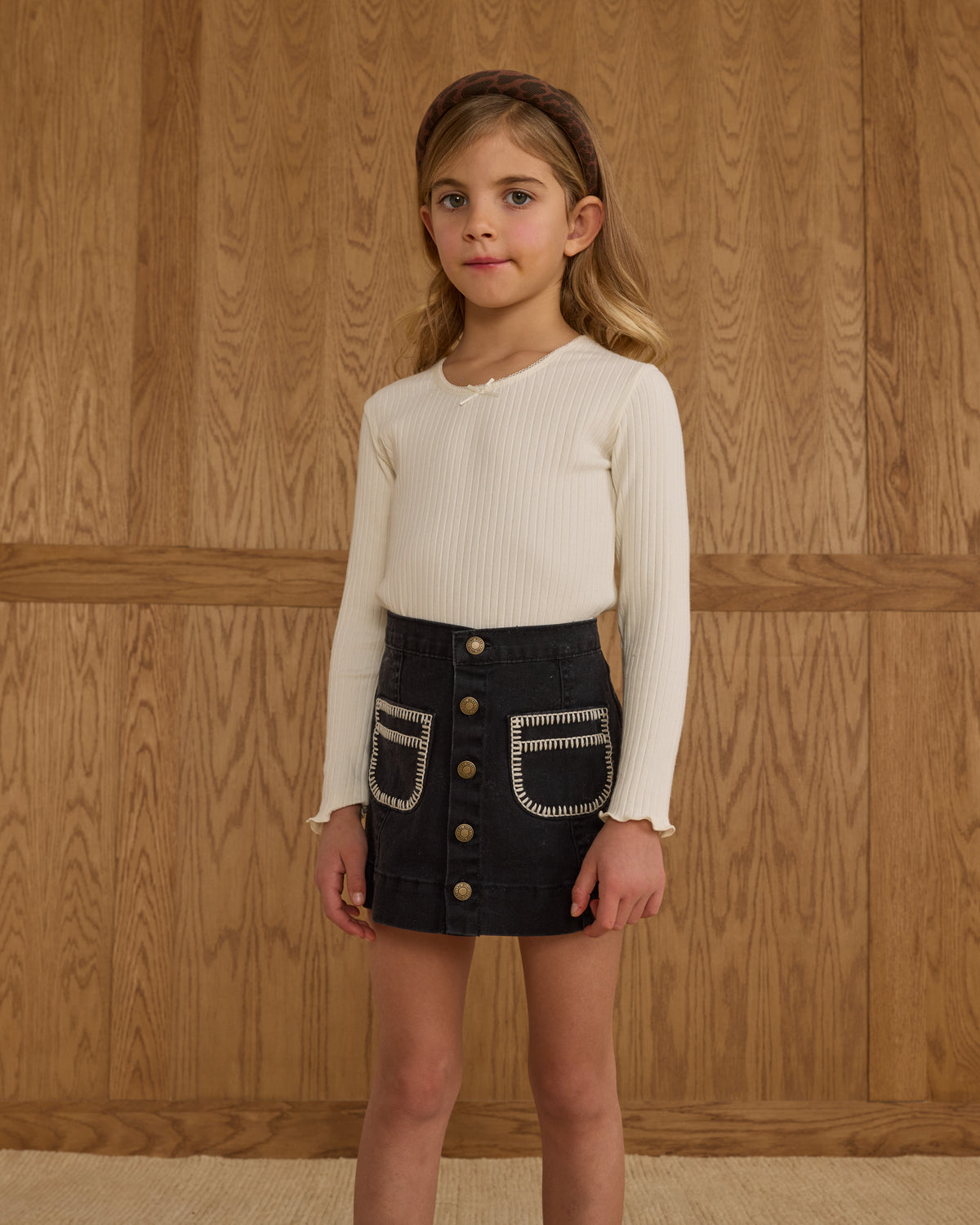 RIBBED LONG SLEEVE TOP