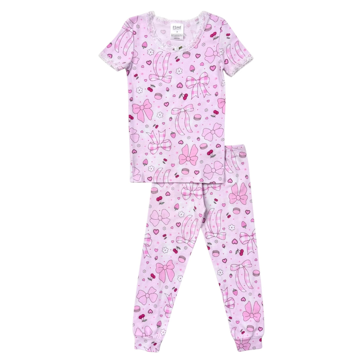 SUMMER BOWS SHORT SLEEVE/PANTS PJS (PREORDER)
