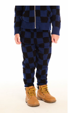 CHECKERED FUZZY FLEECE LOUNGE PANTS (PREORDER)