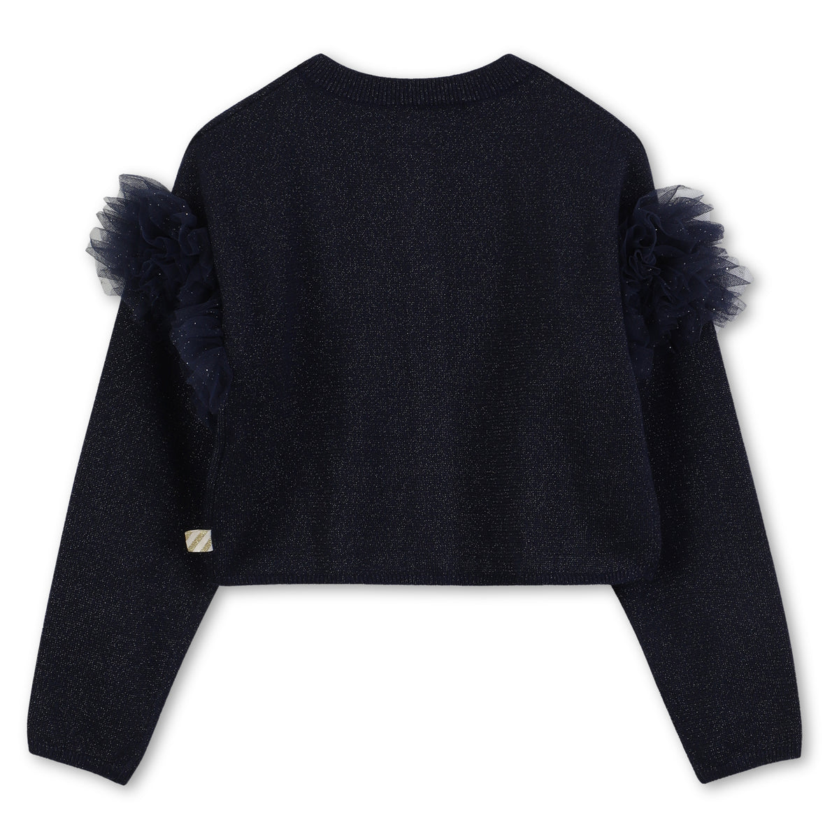 RUFFLE SHOULDER KNIT CARDIGAN (PREORDER)