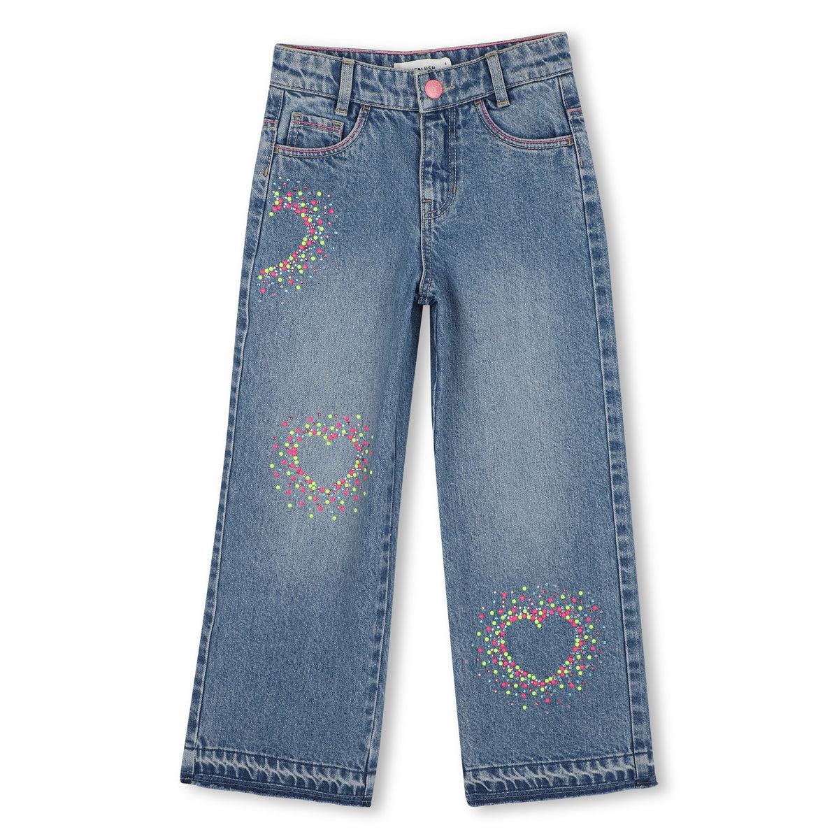 NEON HEART STONE DENIM PANTS (PREORDER)