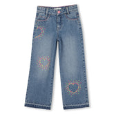 NEON HEART STONE DENIM PANTS (PREORDER)