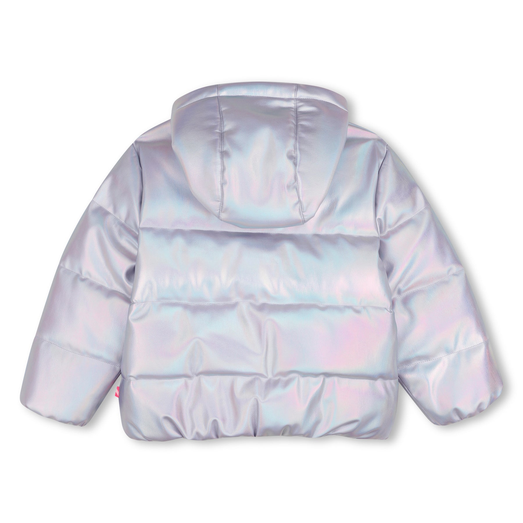 PEARL STUDDED METALLIC HOODED PUFFER (PREORDER)