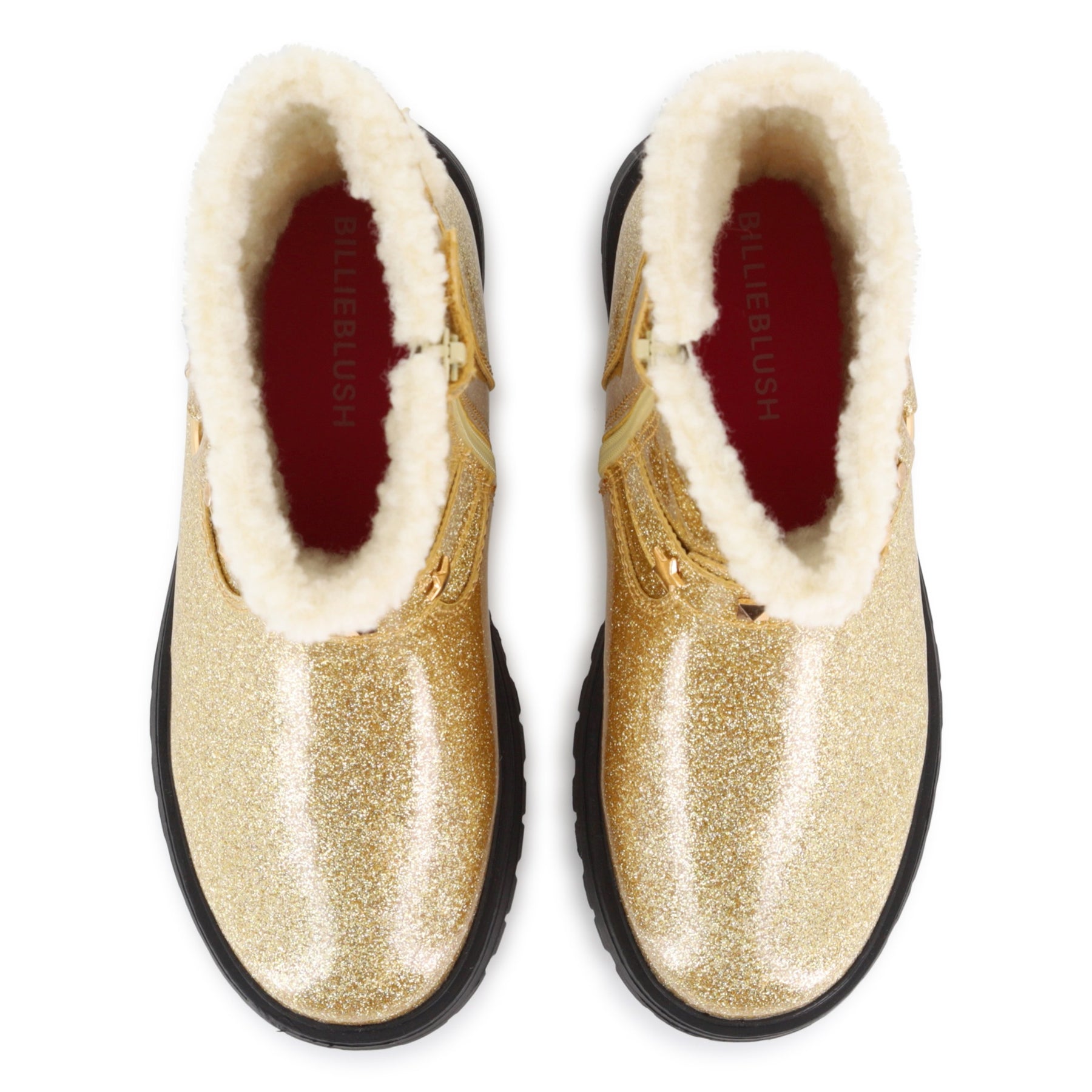 FUZZY HEART GLITTER BOOTS (PREORDER)