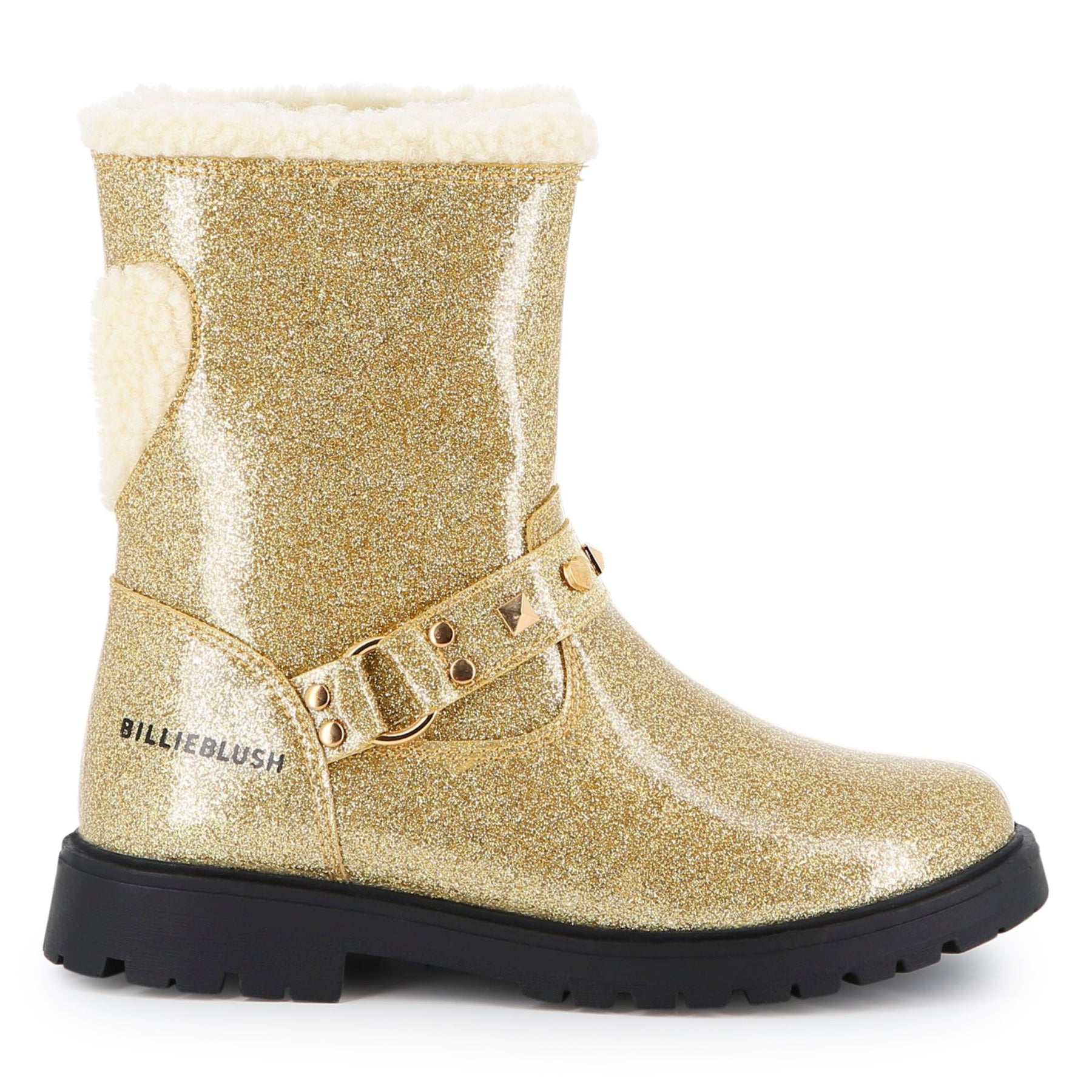 FUZZY HEART GLITTER BOOTS (PREORDER)