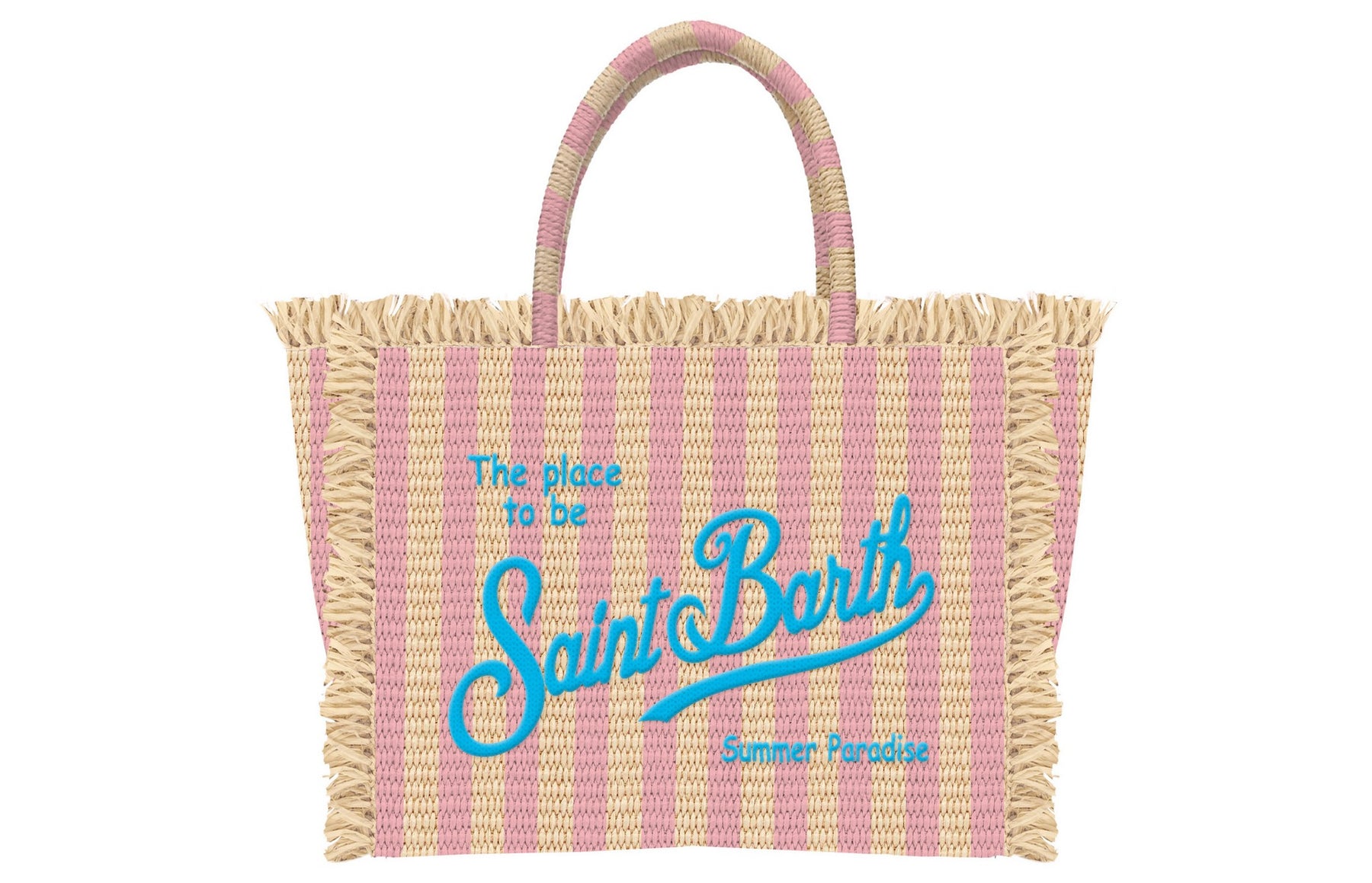 SAINT BARTH STRIPE VANITY MINI STRAW BAG (PREORDER)