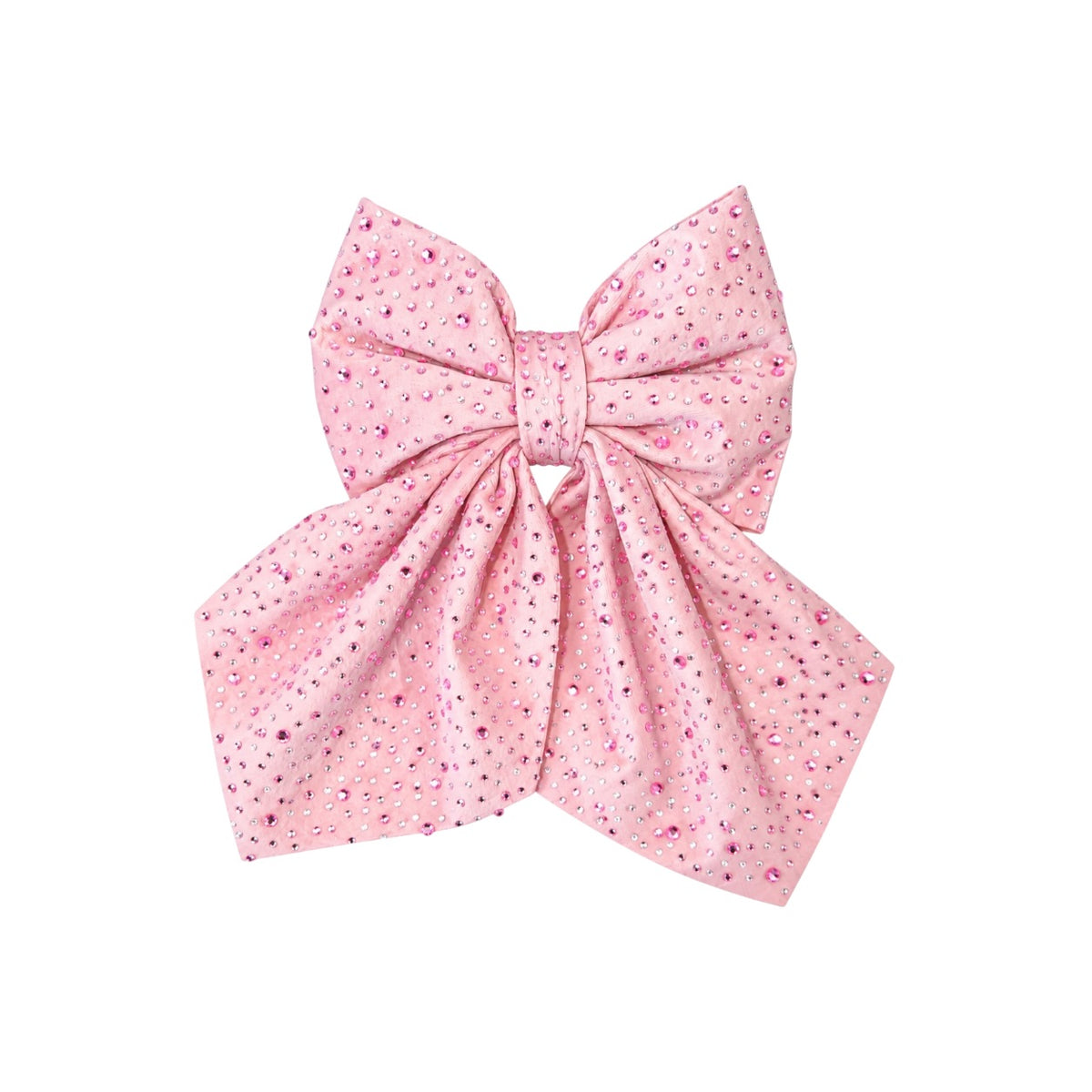 CRYSTAL VELVET XL BOW CLIP