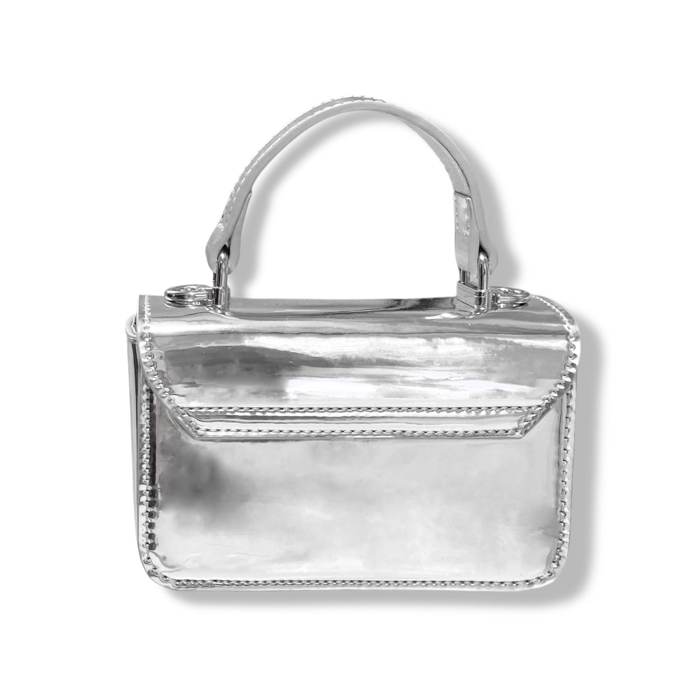 CRYSTAL BROOCH PATENT PURSE