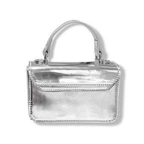 CRYSTAL BROOCH PATENT PURSE