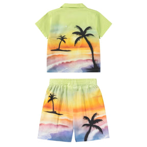 AIRBRUSH BEACH EYOU BUTTON DOWN AND SOLAR SHORTS SET (PREORDER) - MOLO