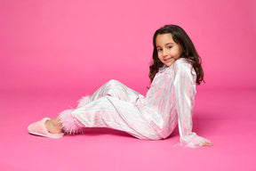 ALL TIED UP FEATHER TRIM SILKY SET - MINI DREAMERS