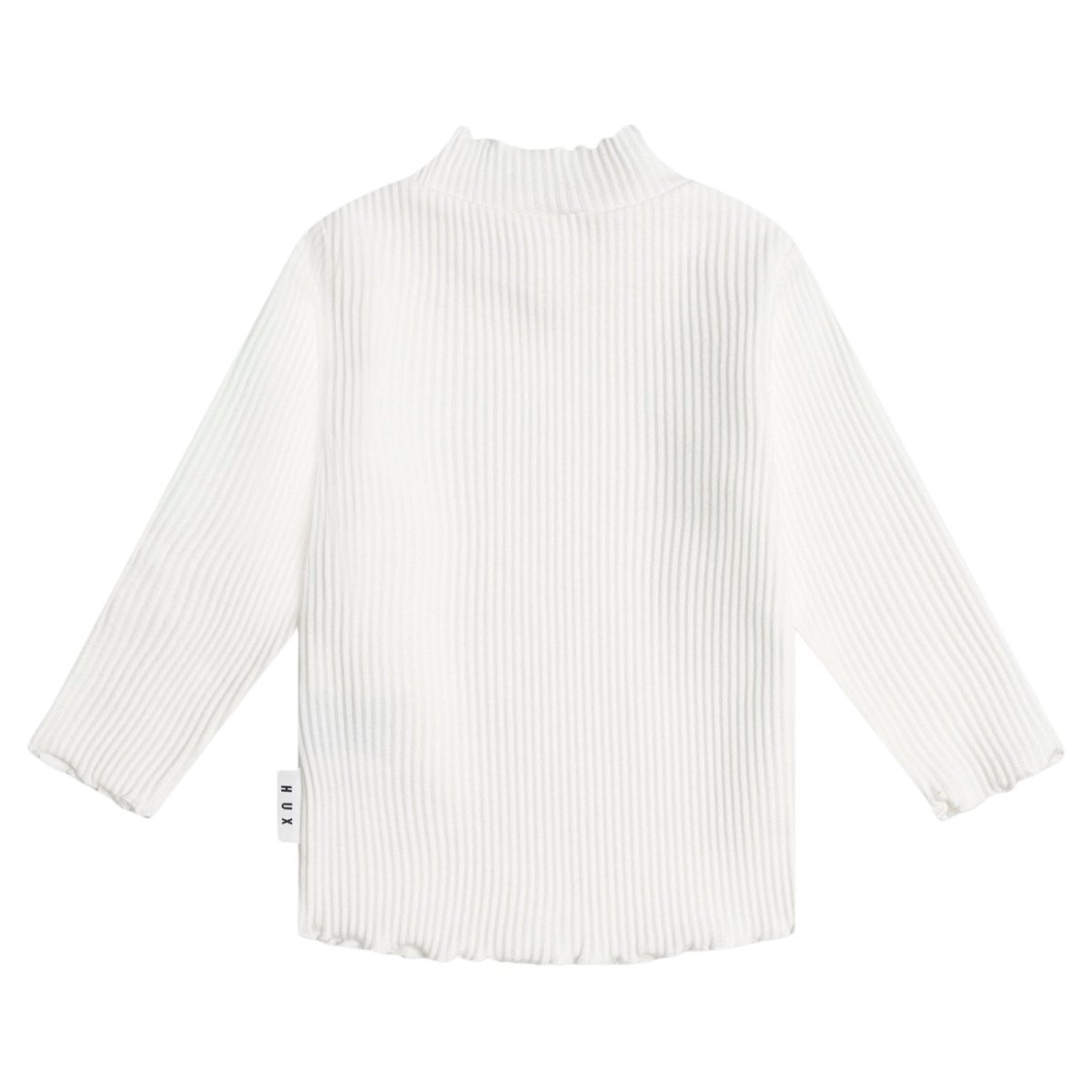 ALMOND MILK RIBBED LONG SLEEVE TOP