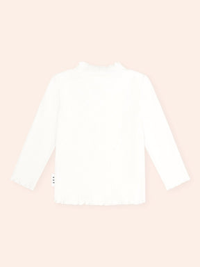 ALMOND MILK RIBBED LONG SLEEVE TOP (PREORDER) - HUXBABY