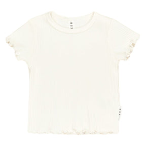 ALMOND RIB TSHIRT - HUXBABY