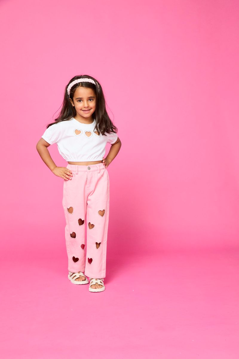 AMELIA CRYSTAL HEART JEANS - MINI DREAMERS