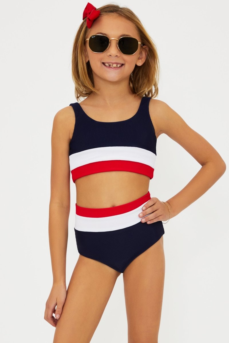 AMERICANA LITTLE MACKENZIE AND HEIDI TWO PIECE BIKINI (PREORDER) - BEACH RIOT KIDS